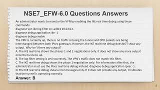 NSE7_EFW-6.0 Exam Questions PDF + Practice Test