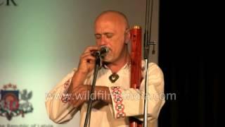 Michal Smetanka plays the smallest flute of Slovakia