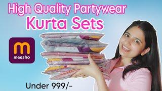 Partywear* Kurta set from MEESHO ️ | Partywear kurta set haul under 1000 | Kurta set haul meesho