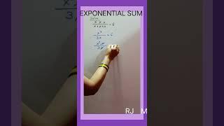 EXPONENTIAL SUM #trendingshorts #mathshorts