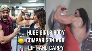 HUGE GIRLS LIFT AND CARRY AND BODY COMPARISON | UFBBH |