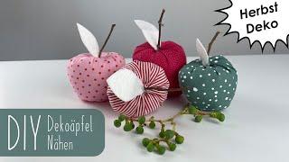 DIY Apfel nähen | Herbst Deko aus Stoff | Nadelkissen