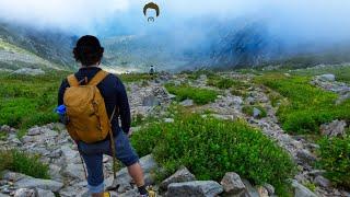 Hiking the Tuckerman Ravine Trail to the Peak of Mount Washington in White Mountains New Hampshire