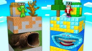 JJ's Rich EL GRAN MAJA vs Mikey's Poor BLOOP Survival Chunk Battle in Minecraft ! (Maizen)