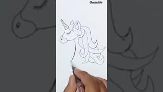 | Unicorn   Drawing | Cute Unicorn Drawing | Creative Art | Satisfying | #shorts #unicorndrawing