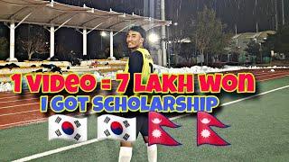 I got 7 lakh won scholarship from one video    #Nepali student in korea