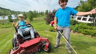 Mowing Vlog! The crew gets rowdy!