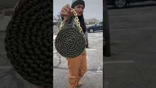 West Macrame Glow up  Army Green Crochet Handbag 