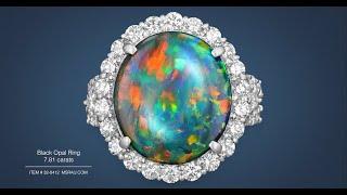 Black Opal Ring (7.81 carats) | M.S. Rau