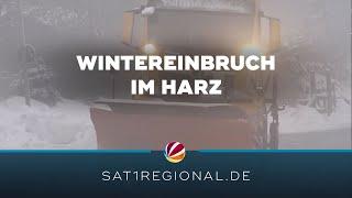 Wintereinbruch mit Schneedecke im Harz