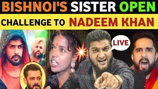 LAWRENCE BISHNOI'S SISTER OPEN CHALLENGE TO SALMAN KHAN & NADEEM KHAN, LATEST INTERVIEW WITH SOHAIB