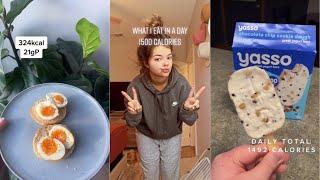 what I eat in a day in a calorie deficit *1500 calories edition* | tiktok compilation