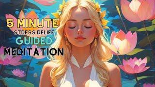 5 Minute Guided Meditation for Stress Relief | Find Calmness and Relaxation