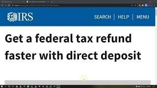 IRS News - Get a federal tax refund faster with direct deposit