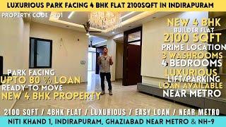 Park facing  4 BHK flat in Indirapuram Ghaziabad | New ready to move in 4 BHK flat near metro #4bhk