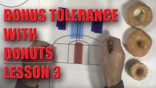 GD&T Bonus Tolerance Lesson 3 - NO MATH - MMC Explained Using Doughnuts!