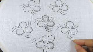 Hand Embroidery All Over Design, Latest All Over Embroidery For Dresses, Flower All Over Embroidery