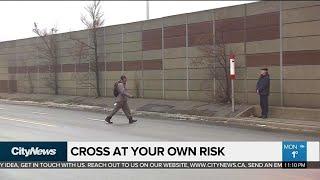 Location of bus stop in Etobicoke forces commuters to jay walk