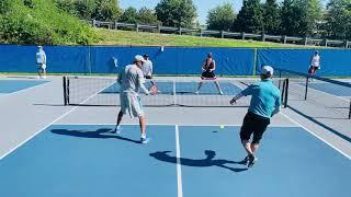 Pickleball Rec play at the Ferlazzo in Woodbridge in 96F 