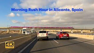 Alicante Rush Hour: A Scenic Morning Drive Experience in 4K