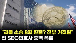 "리플 소송 8월 판결? 전부 거짓말"…전 SEC변호사 충격 폭로