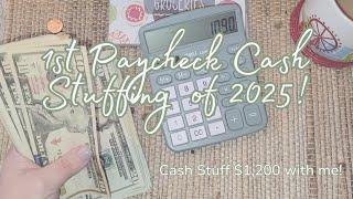 First Cash Stuffing of my Paycheck of 2025 | Cash Stuff Paycheck #1 January 2025 | Coffee & Cash