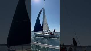 Valhalla Sailing Project views of V3 from V2 during Frostbite racing. J/30s and j/80s shared a start