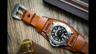 Handmade Cuff Vintage Leather Straps for Panerai 24mm,26mm