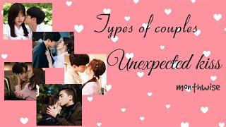 Types of couples unexpected kiss monthwise ‍️‍