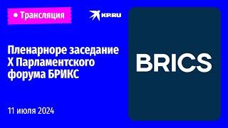 X Парламентский форум БРИКС в Санкт-Петербурге: прямая трансляция