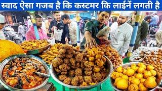 Babu Bhai का Vada और Pakoda का स्वाद ऐसा गजब है कि दुकान खुलते ही कस्टमरकि खाने लाईनें लगती है #food