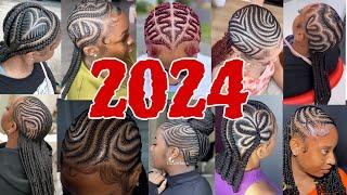 Unique & Extremely Gorgeous Ghana Braids Hairstyles for Black Women~Cornrows Braids for Ladies