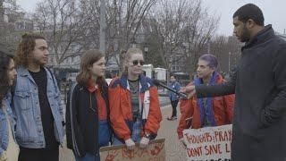 Students protest shootings outside White House