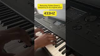 Tuning “Fallen Down” to its original pitch #fallendown #undertale #tobyfox #pianotuning #frequency
