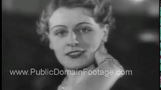 1934 Women's Hair Styles archival footage  PublicDomainFootage.com