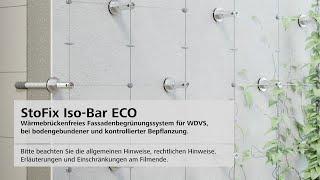 Fassadenbegrünungssystem für WDV-Systeme: StoFix Iso-Bar Eco