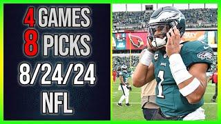 FREE NFL Picks Today 8/24/24 - NFL Team and Total Picks Today NFL Games Betting Picks!