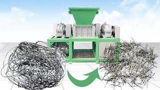 How to Shred Tangled Steel Wire with A Double Shaft Shredder