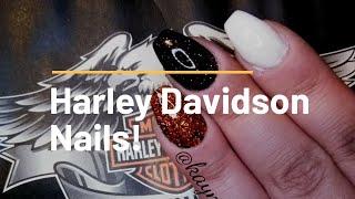 Harley Davidson Inspired Nails!