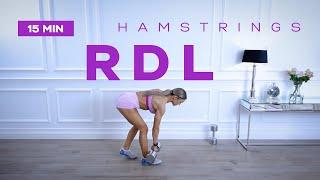 15 Minute HARD-WORKING Hamstrings | RDL Dumbbell Workout