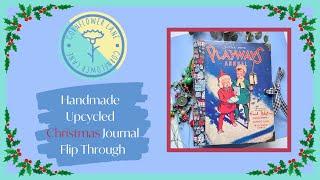 Christmas Upcycled Journal Flip Through | Handmade Journal | Cornflower Lane | ad