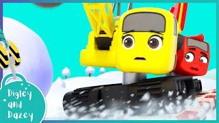 Snowball Speedrun   | Happy Holidays from Digley and Dazey | Kids Construction Truck Cartoons