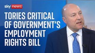 Employment rights bill is 'not the right response at the right time', says shadow business secretary