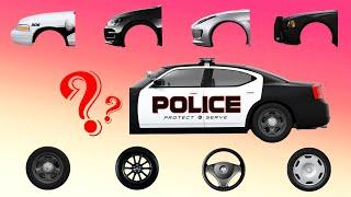 CORRECTLY GUESS THE HEAD AND WHEEL OF THE POLICE CAR !MENEBAK GAMBAR RODA MOBIL POLISI!