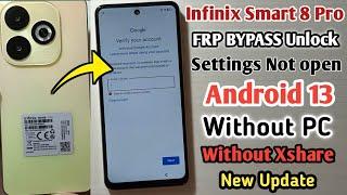 Infinix Smart 8 FRP Bypass Android 13 | Infinix X6525B FRP Unlock Without Pc | New Method 2024