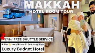 VOCO HOTEL MAKKAH ROOM TOUR~5 Star Hotel In Economy Rate~FREE SHUTTLE SERVICE TO AL HARAM #makkah