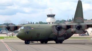 Lockheed C-130 Hercules Austrian Air Force * Start-Up & Take-Off * Low Pass at Bern!!