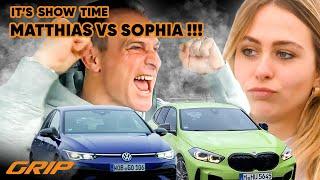 BMW M135i vs. Golf R 20 Years: Matthias and Sophia in the battle ️ | GRIP