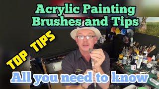 Acrylic painting All about paintbrushes