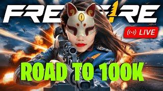 ROAD TO 100K SUBS  GIRL GAMER FULL ENJOYMENT + TO TOP 1 #freefirelive #rai⭐#classyff #gyangaming